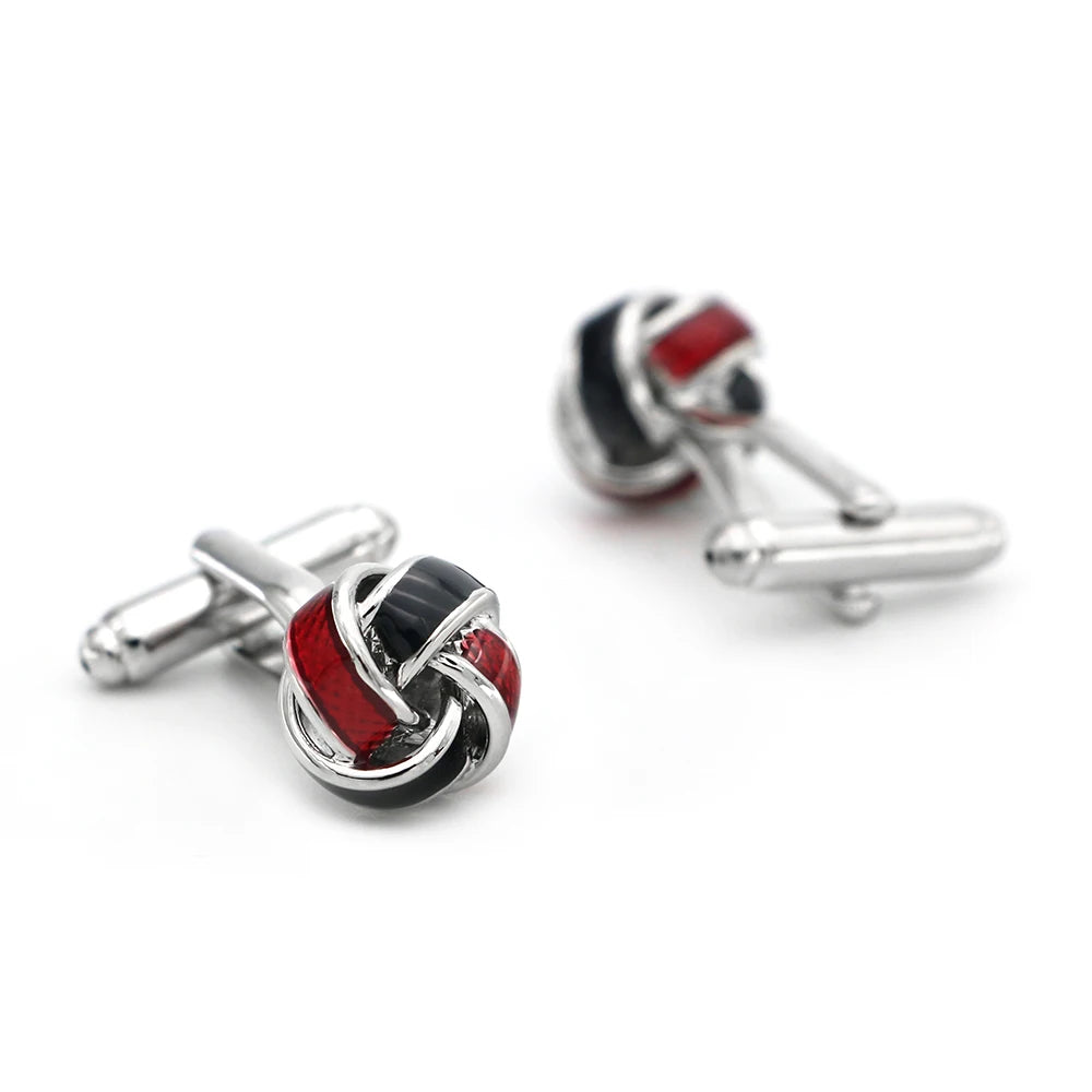 iGame Boutons de manchette nœud de mode en laiton de qualité design boule tressée pour mariage homme