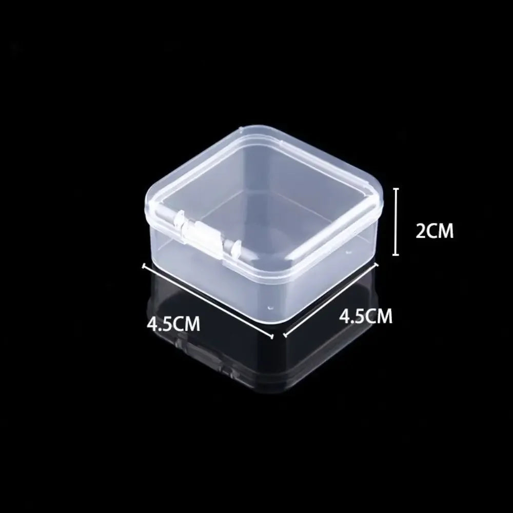 Square Round Plastic Transparent Storage Box Small Items Sundries Organizer Case Jewelry Beads Container Box Tools Accessories