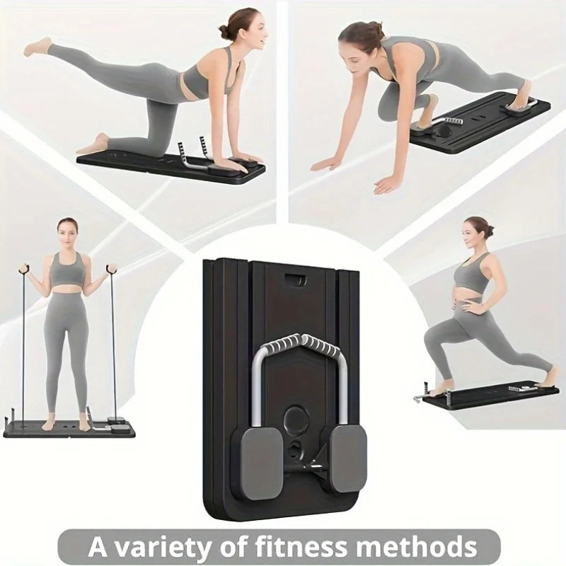 Planche d'exercice abdominale, planche de fitness, tonificateur de jambes et de bras, ensemble de Pilates multifonctionnel, équipement de fitness pour la maison