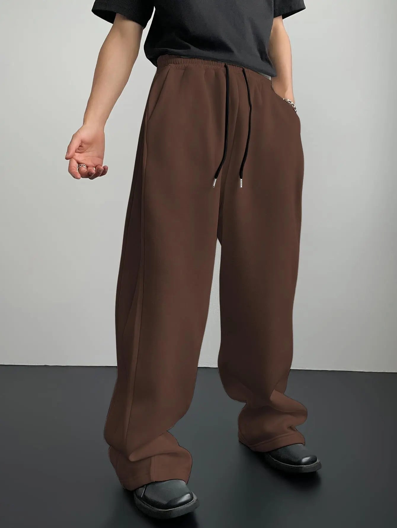 2026 NEW Spring Autumn Slim Men Pants sports casual Joggers trousers Mens Solid Color Straight Pants thin Woven Daily Sweatpants