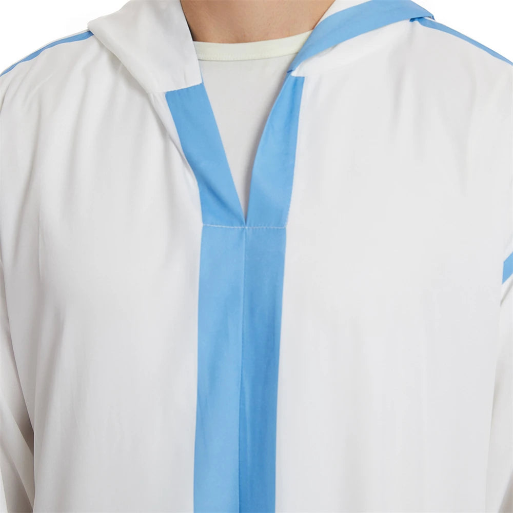 Islam Herren Kapuzen Maxikleid Jubba Thobe Saudi Arabisches Gewand Marokko Kaftan Dubai Türkei Abaya Muslimische Kleidung Ramadan Abayas Kleid