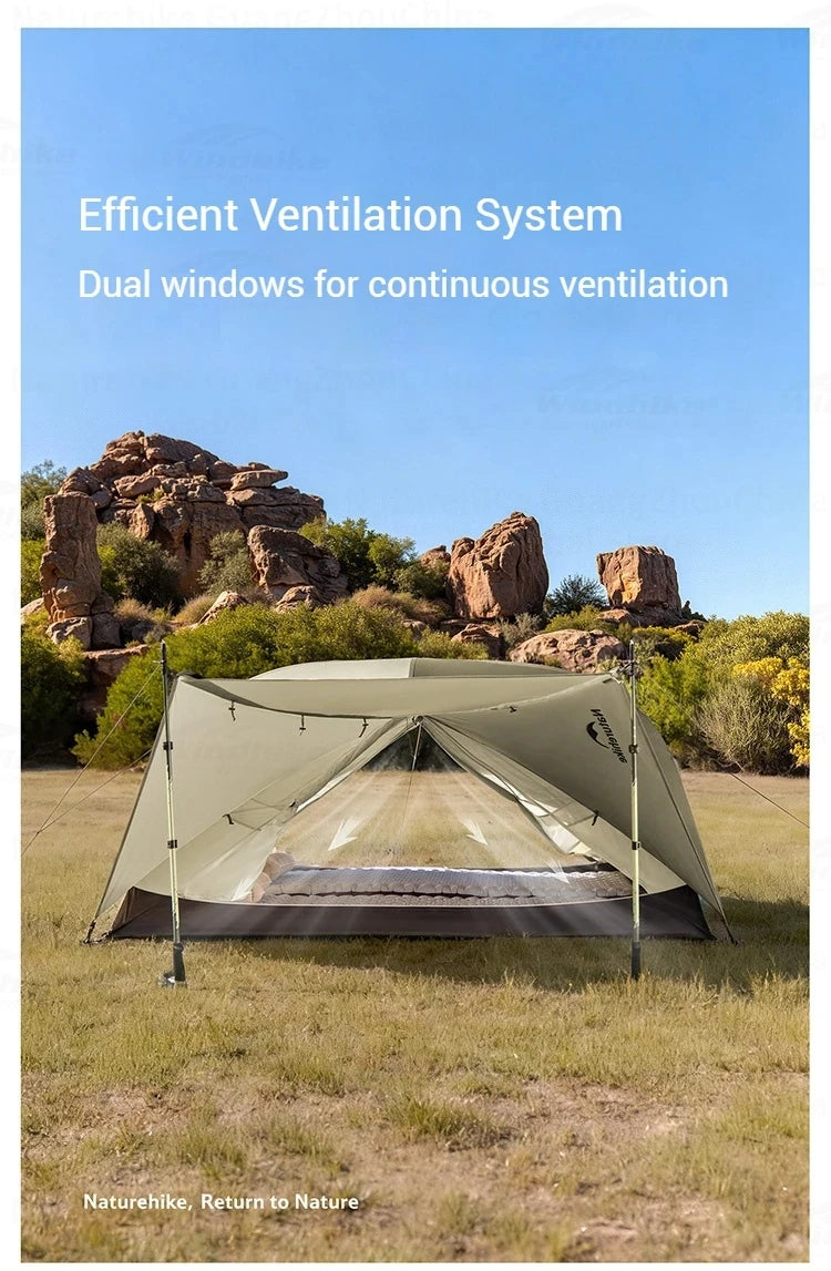 Naturehike Mongar UL BASE PRO 123 People Tent Trekking Backpacking Shelter Tent 20D Nylon Waterproof Ultralight Outdoor Camping
