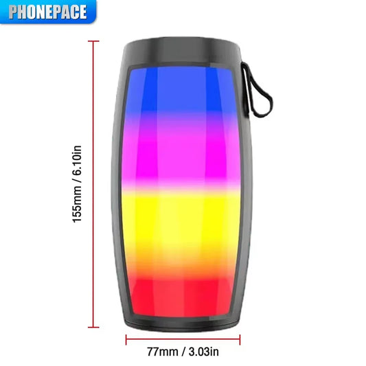 PHONEPACE Bluetooth-Lautsprecher Leistungsstarke tragbare Soundbox Subwoofer Auto-Audio Bass MP3-Player Soundsystem LED-Lichter