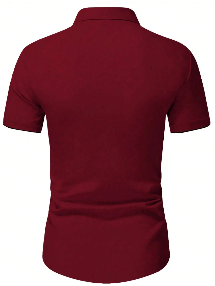 Frühling Sommer Neue Herrenkleidung Kurzarm 3D Digitaldruck Button-Down Hemd Herren Lässig Spell Color Shirt Tops