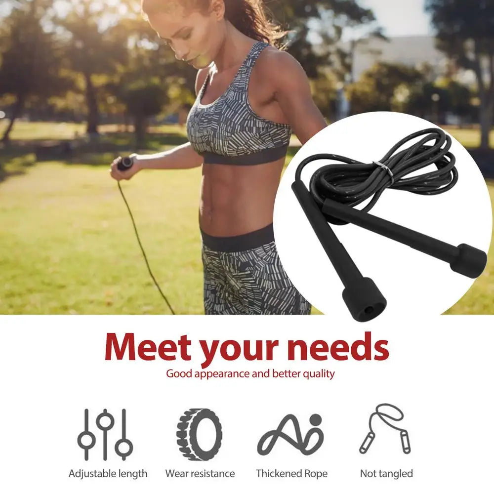 1 Corde à sauter rapide 2,8 m professionnelle pour enfants et adultes, en PVC, réglable, équipement de fitness, entraînement de boxe musculaire