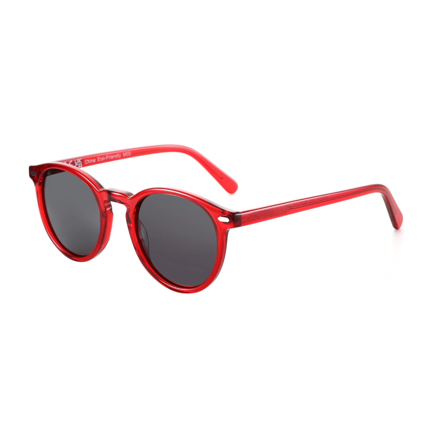 ZENOTTIC Beliebte runde Korrekturbrille für Outdoor-Enthusiastinnen, Azetat, polarisiert, UV400, Gleitsicht