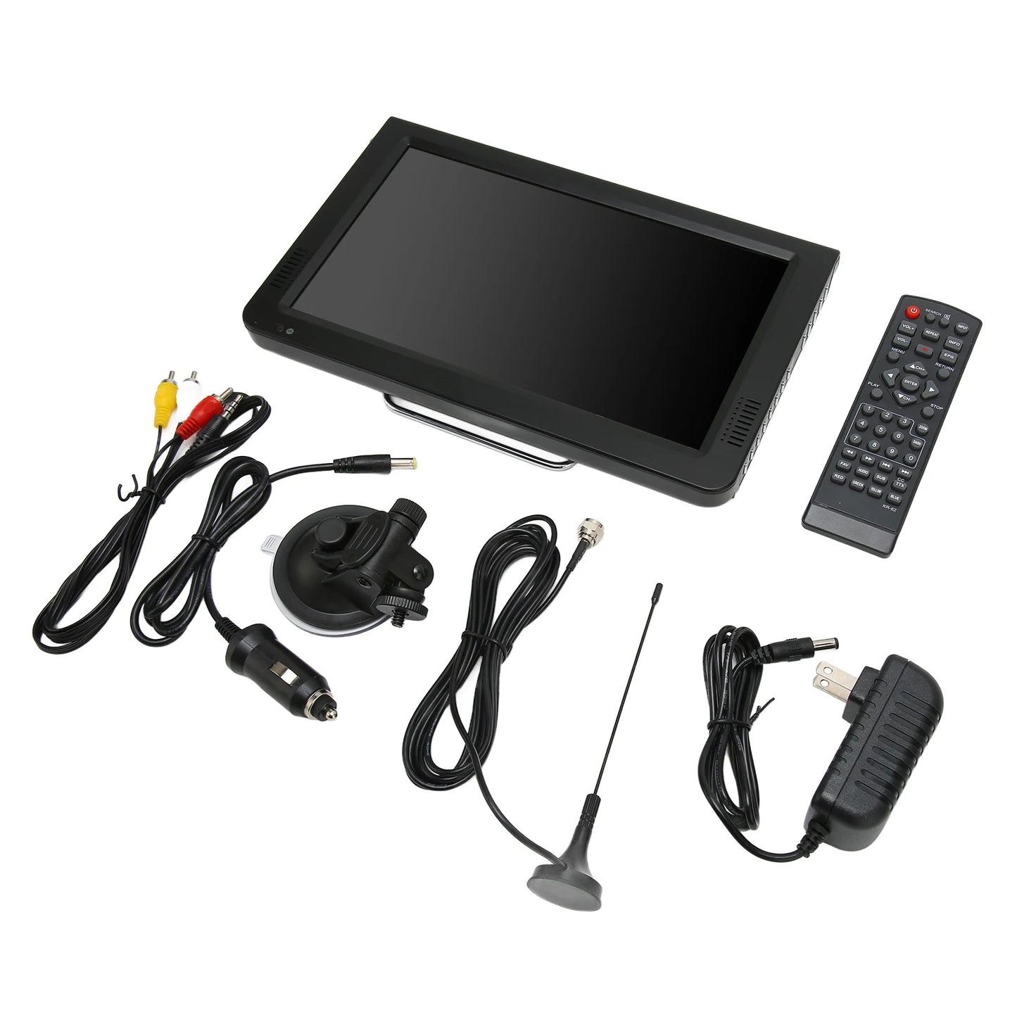 Tragbarer 10-Zoll-Fernseher mit hochempfindlichem Tuner, wiederaufladbarer ATSC-Digital-TV für Auto und Outdoor, tragbarer TV, wiederaufladbarer ATSC-Digital-TV