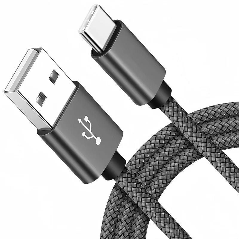 USB-A auf iPhone 15 Nylon geflochtenes Kabel, Schnellladekabel für Huawei Samsung Galaxy S22 Android Handy Ladekabel Zubehör