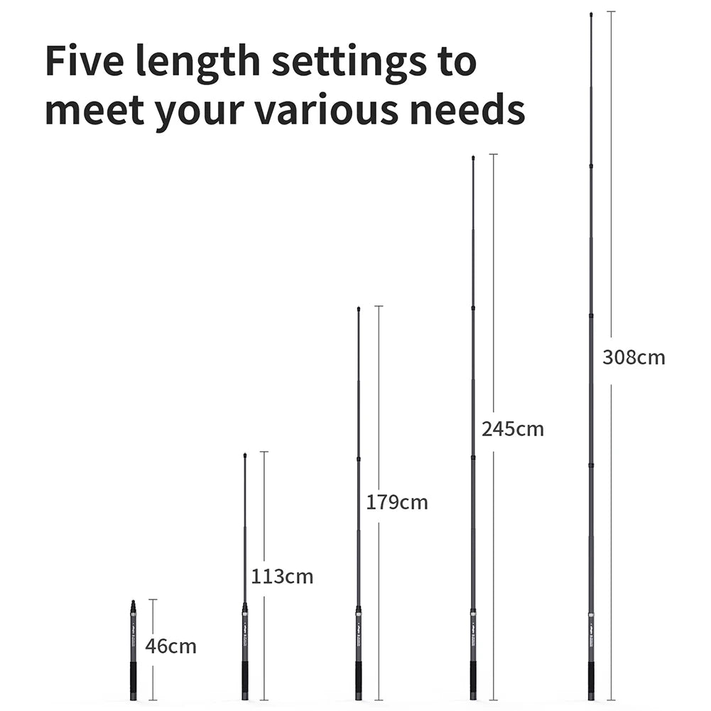 Invisible Selfie Stick Carbon Fiber Extension Pole Adjustable Hand Grip for Insta360 X5 X4 X3 for OSMO for GoPro Hero