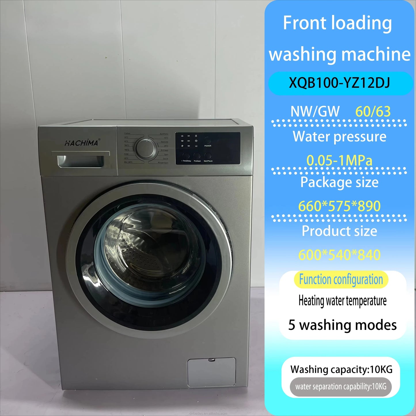 Household  Washer & Dryer 10KG Combo 2 in 1 Washing Machine