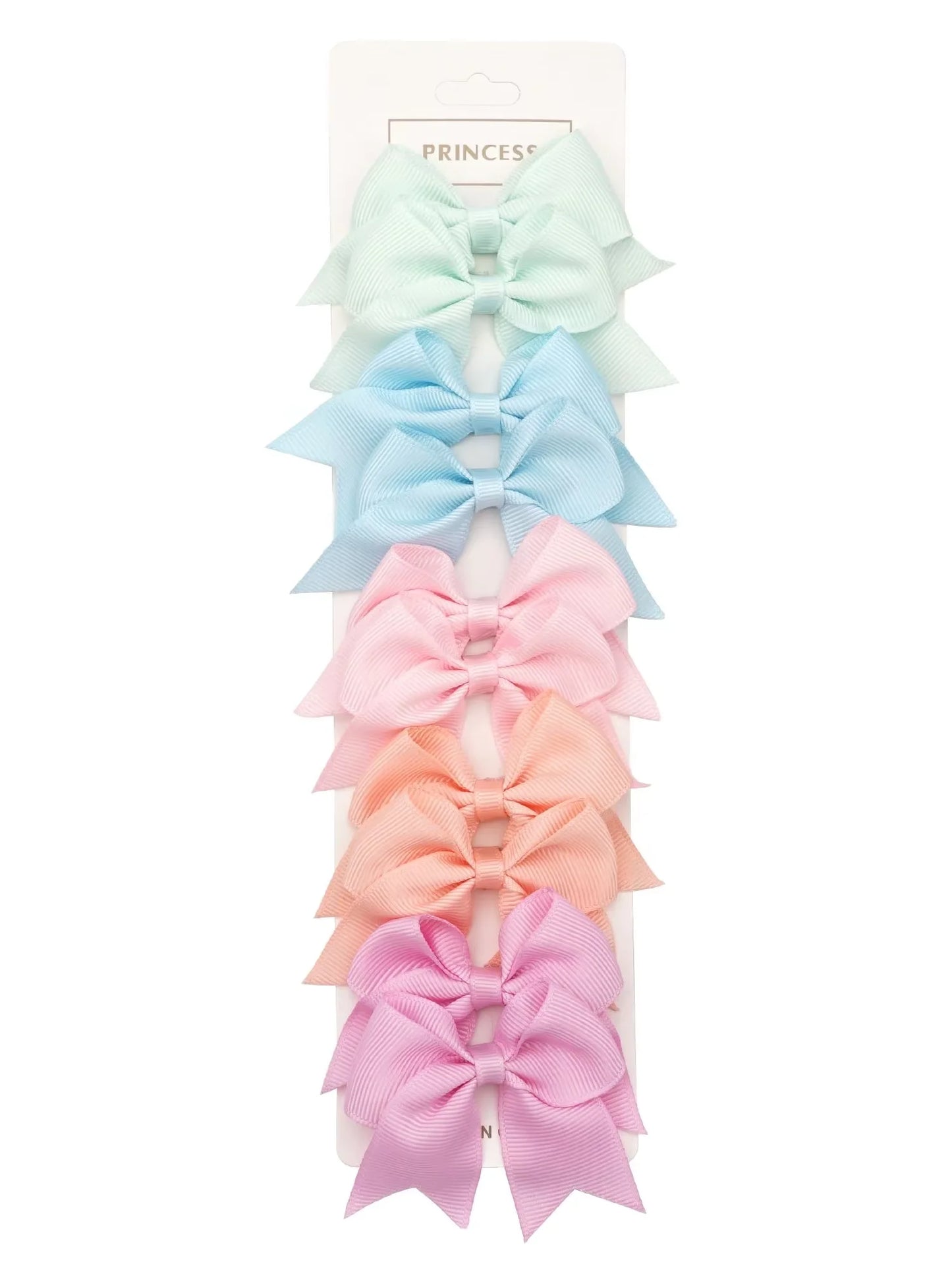 10/20Pcs/Set Cute Solid Ribbon Bows Hair Clips for Baby Girls Kids Fashionable Hairpin Headwear Children's Hair Accessories