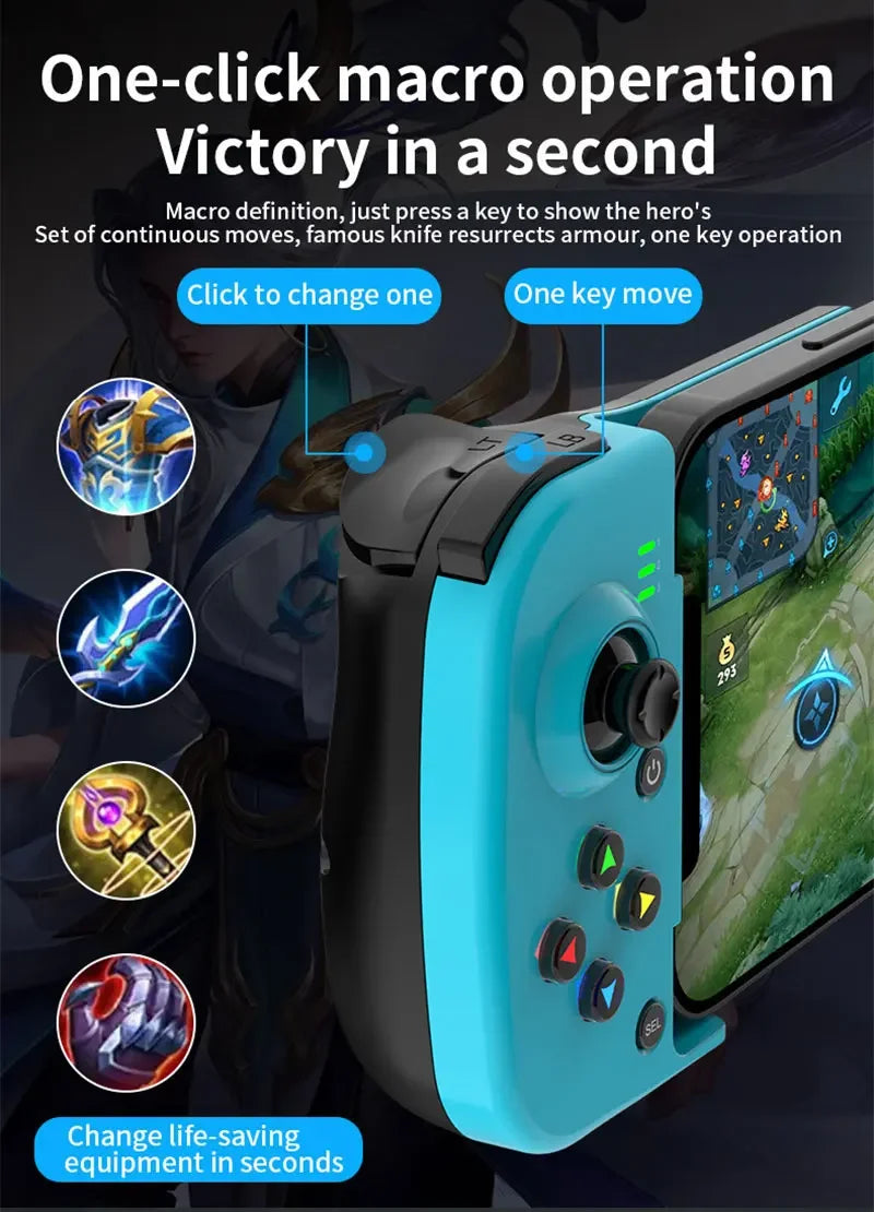 Kabelloser BT 5.0 ausziehbarer Gamecontroller für Mobiltelefon Android IOS Gamepad Joystick Eat Chicken Gamepad für PS4 Switch PC