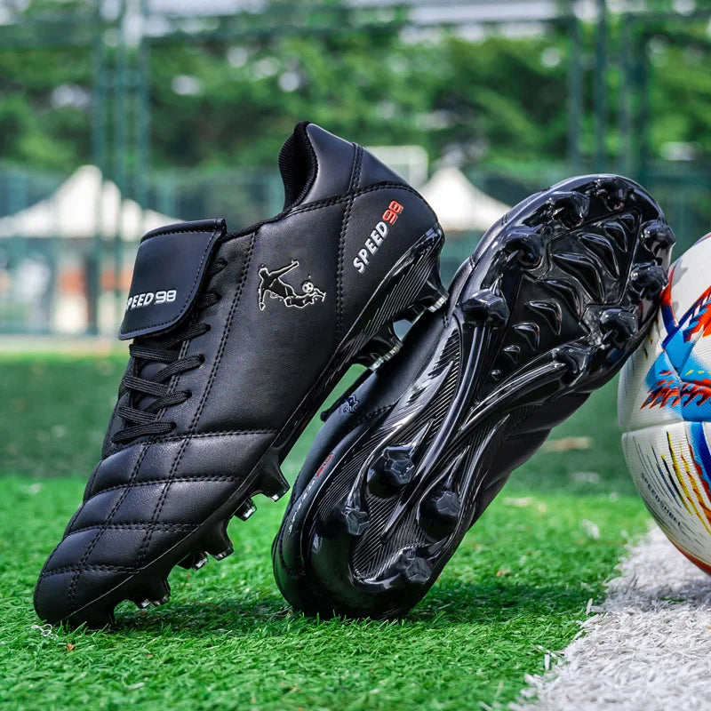 Chaussures de football homme crampons FG/TF, respirantes, professionnelles, pour gazon, antidérapantes, à crampons longs, pour entraînement adulte en futsal
