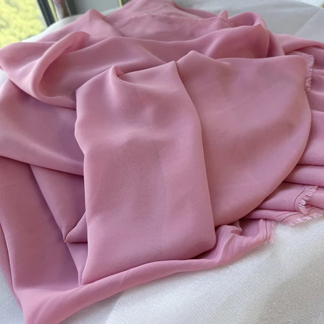 Chiffon fabric for dresses, dresses, skirts, shirts, clothing, decorations and DIY sewing projects, pink and purple