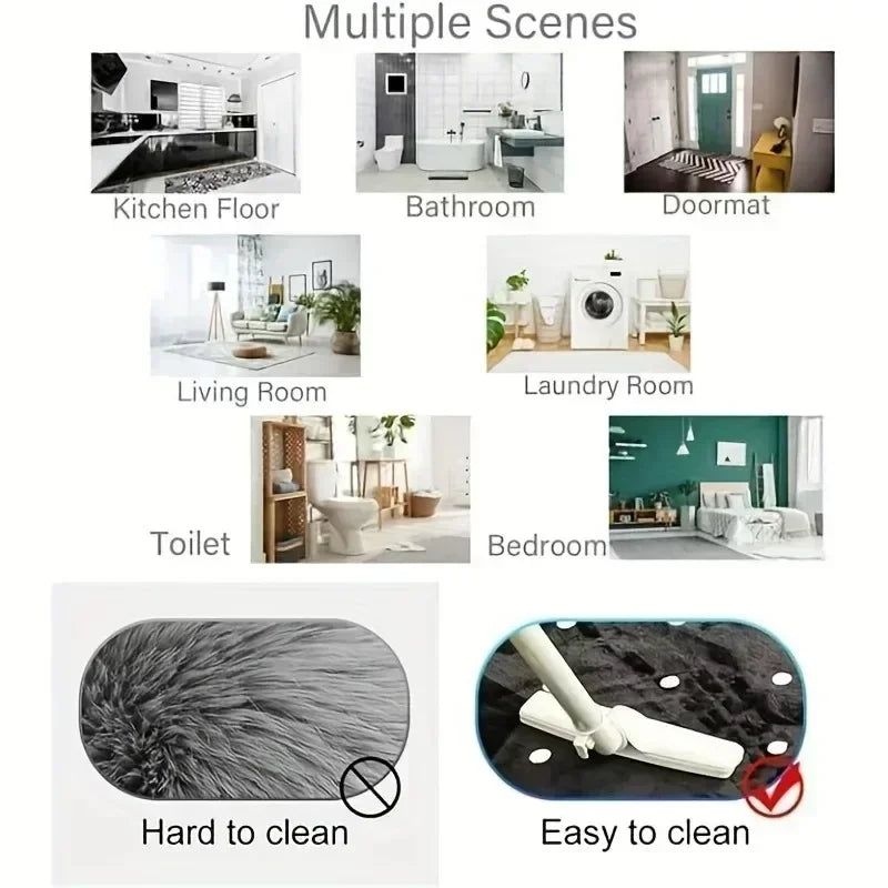 Light Luxury Marble Floor Mat Living Room Decoration Mat Office Soft Fluffy Carpet Bathroom Laundry Room Carpet Room Supplies