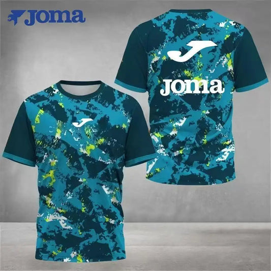 Homer 3D printed O-neck outdoor sportswear, comprehensive training jersey, badminton men's and women's short-sleeved T-shirt sty