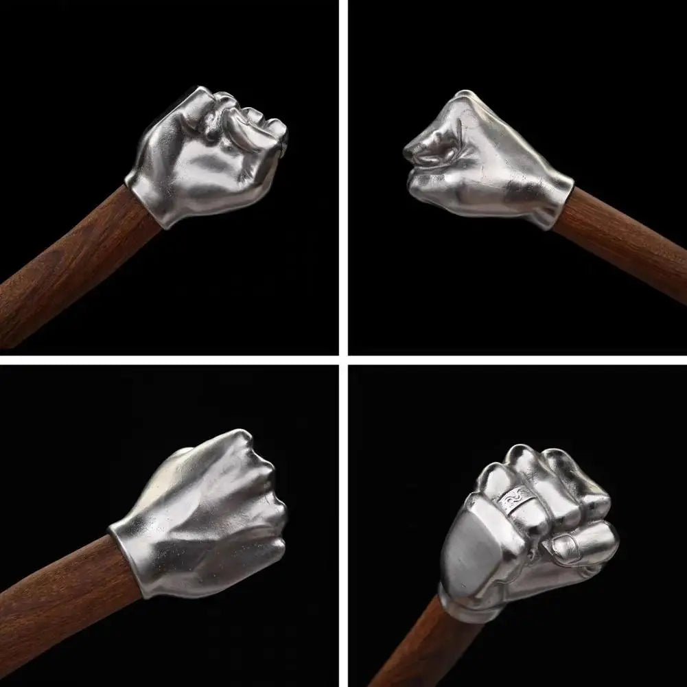 NEU Edelstahl Faustform Hammer Holzgriff für kreatives Zuhause Outdoor Camping Nagelhammer dekoratives Ornament Geschenk