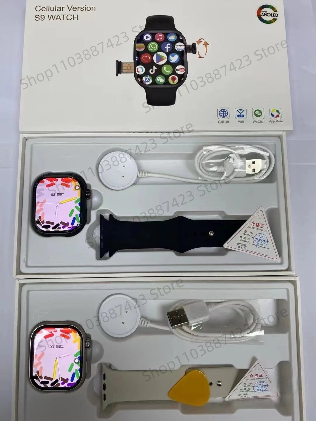 CD99 Uhr X 5G Smartwatch 2,29 Zoll AMOLED 5G LTE Smartwatch mit 180° drehbarer Kamera GPS WiFi SIM-Kartensteckplatz Gesundheitsüberwachung