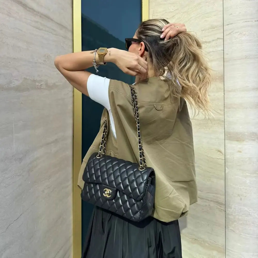 DUOPERI Damen Mode Lockere Ärmellose Weste O-Ausschnitt Weibliche Schicke Freizeit-Oberteile Tank-Top