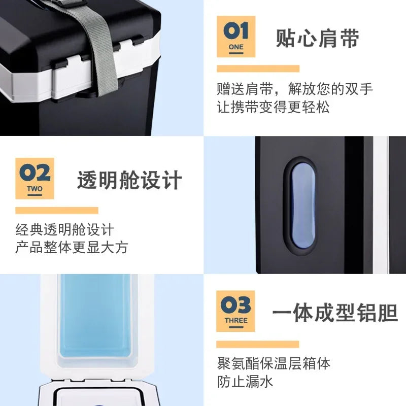 Durable  12/24V  Car Refrigerator 10L Camping Refrigerator Car Travel Cooler Warmer for Driving