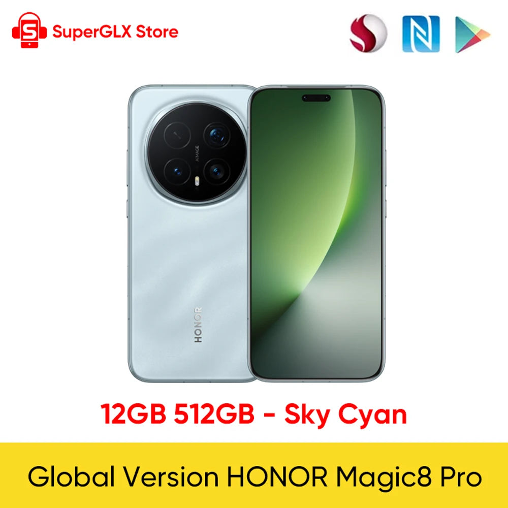 Version globale HONOR Magic8 Pro Snapdragon 8 Elite Gen 5 Écran OLED 6,71'' 120Hz 7100mAh SuperCharge 100W Téléphones Magic 8 Pro