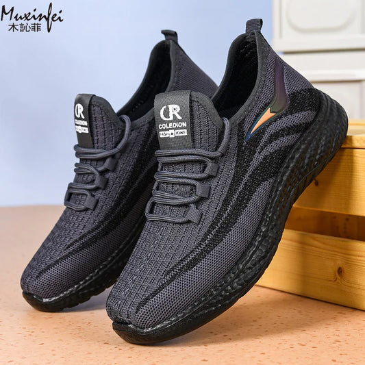 Spring and Autumn New Sports Men's Odor Proof Breathable Work Not Tired Feet Soft Soled Sports and Leisure Coconut Shoes