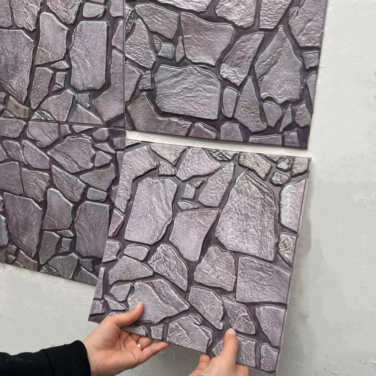 10/20Pcs Peel and Stick Tile Backsplash Thicker Design Marble Tiles 12"X12" Stick on Backsplash Self Adhesive Tiles for Any Room