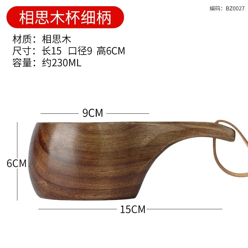 Holz Finnland Tasse Kreativ Outdoor Camping Reise Holzbecher Nordischer Stil Handgemachte Milch Kaffee Bar Bierkrüge