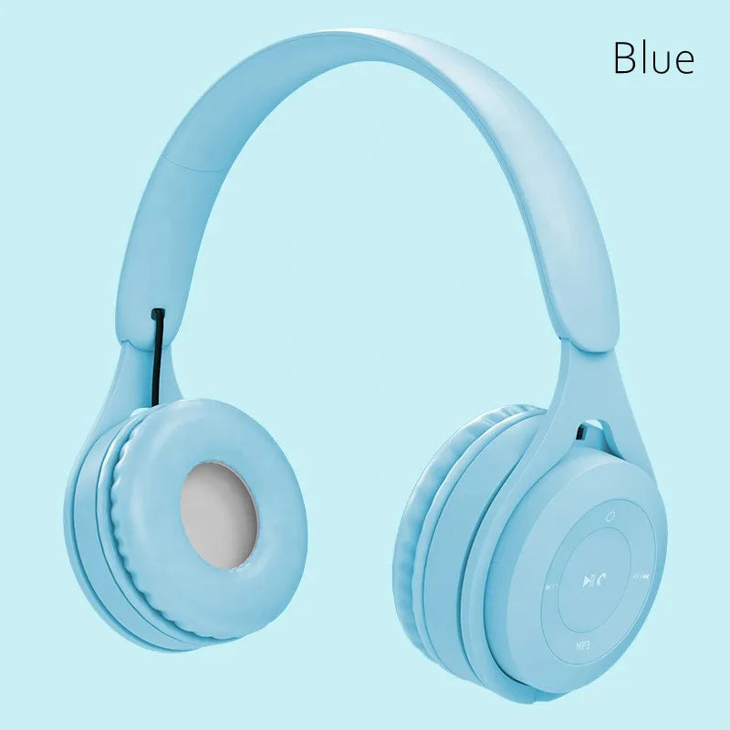 Écouteurs sans fil Bluetooth pour enfants, Casques stéréo pliables, Casques de jeu supra-auriculaires pour Android iOS