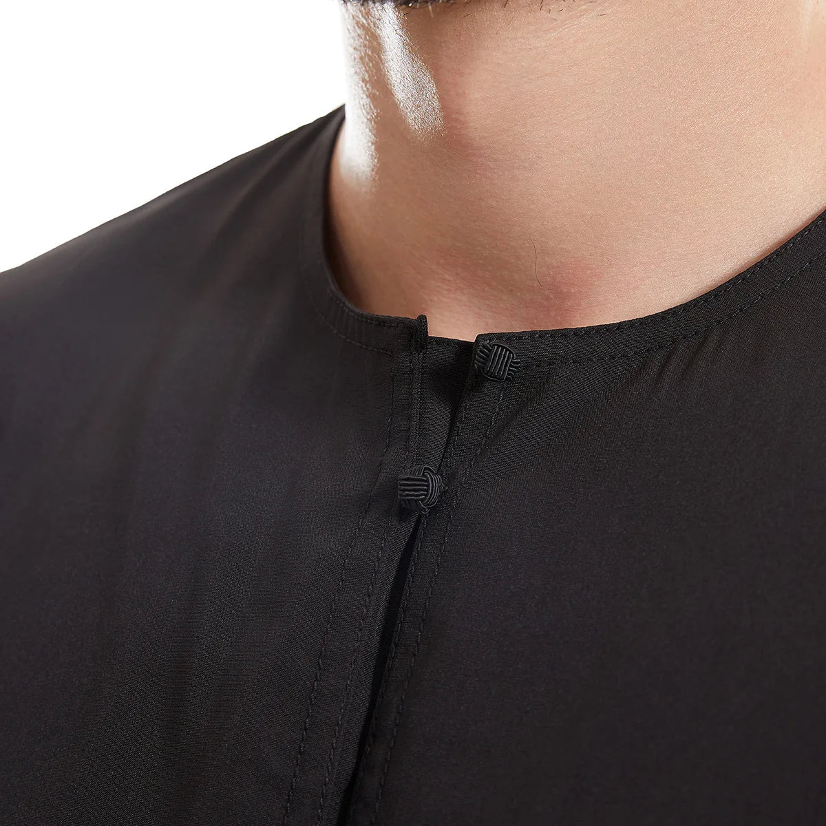 New 2024 Eid Muslim Islamic Middle East Abaya Dubai Malaysia Loose Gown Button Shirt Men Clothing Jalabiya Abayas Ramadan Caftan