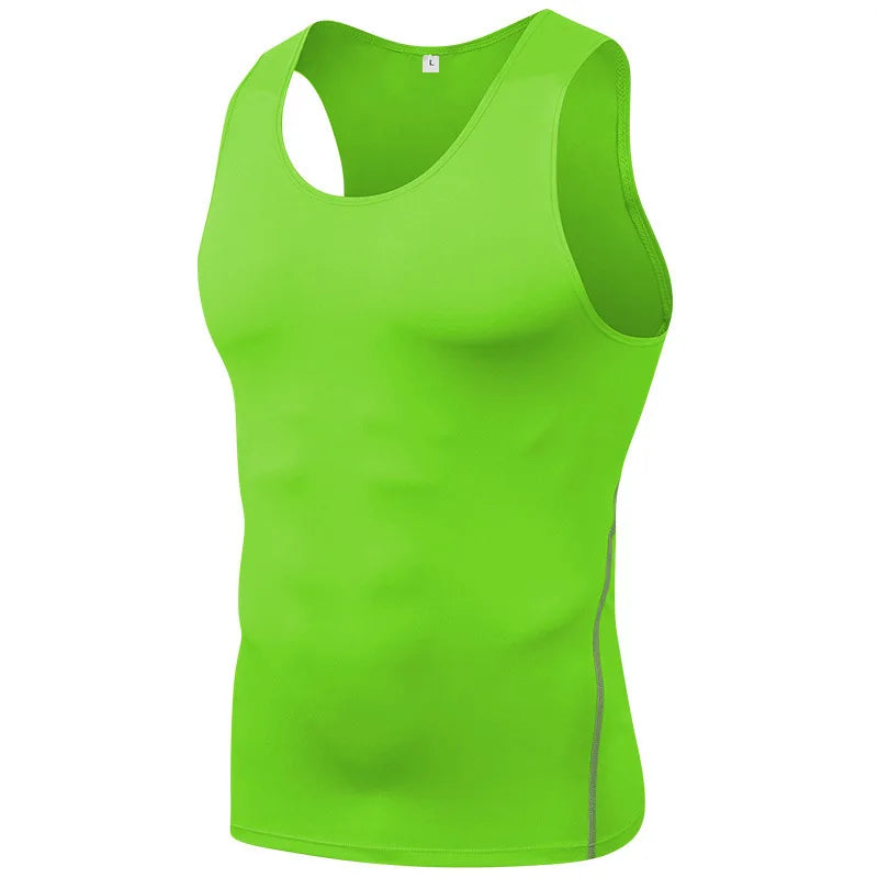 Herren Kompressionsshirt Ärmelloses Tanktop Herren Schnelltrocknend Workout Fitness Gym Baselayer Unterhemd Bodybuilding Laufweste