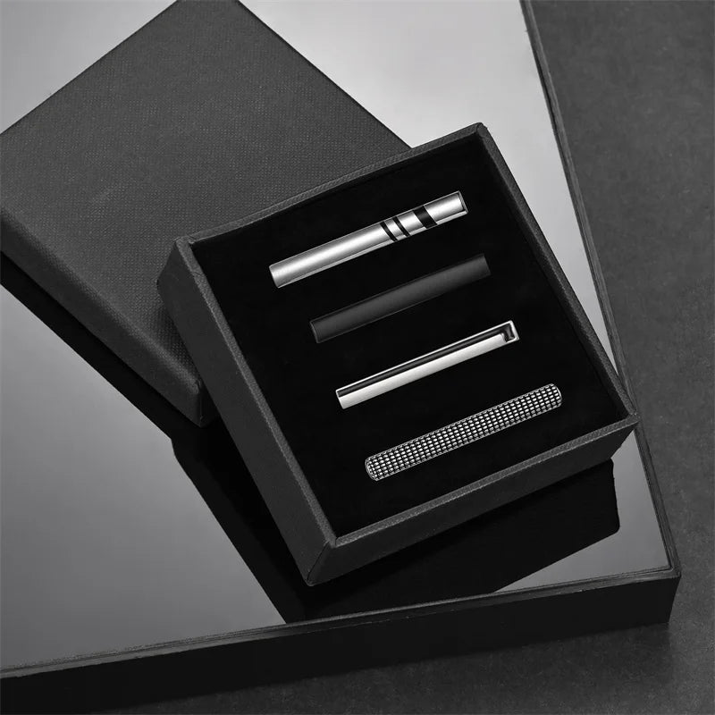 Pince à Cravate Minimaliste Pour Homme Pince à Cravate Pour Chemise Homme Boîte Cadeau Fête Professionnel Bijoux Boutons De Manchette Homme Luxe Avocat Mode Homme