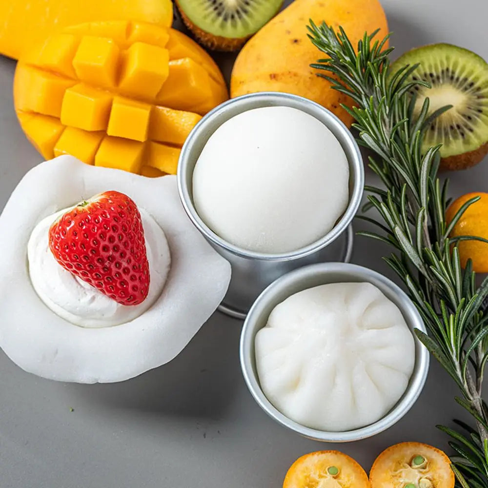 Sphere Bath Half Round Daifuku Dessert Pan Tin Baking 3D Aluminum Ball Mochi Mold Cake Pastry Mould Snowball