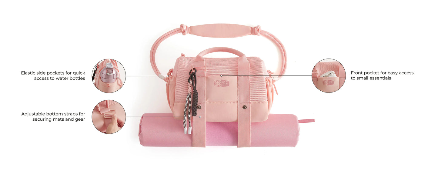 BAGSMART Boston Tasche für Damen, Mini-Reisetasche, Umhängetasche, wasserdicht, mit Nassfach, für Fitnessstudio, Reisen, Alltag, Strand, Wochenendausflug