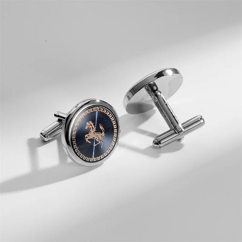 1 Paire Boutons De Manchette Carrés En Cuivre Et Pinces À Cravate Pour Hommes, Cadeaux De Mariage De Luxe, Bijoux De Mode, Poignets Pour Hommes