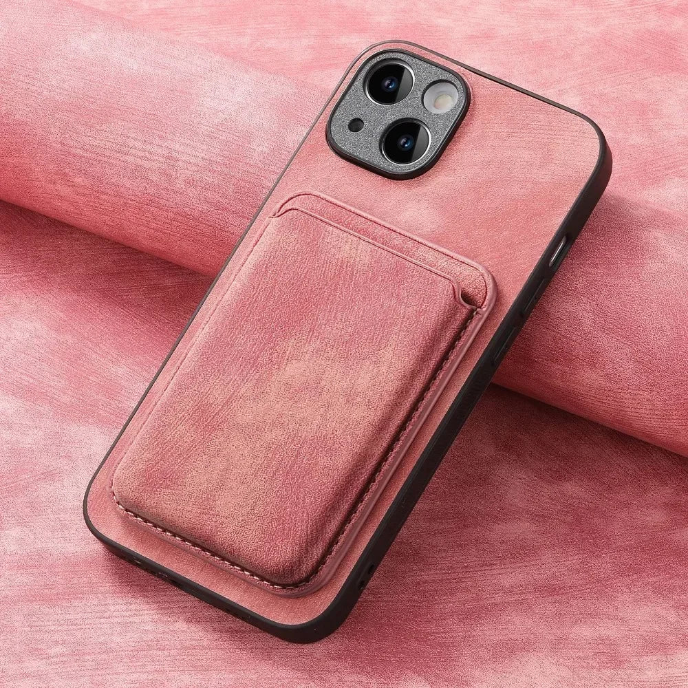 Vintage-Lederhülle mit abnehmbarem magnetischem Kartenhalter für iPhone 17 Air 16e 16 Pro Max 15 14 Plus 13 12 11