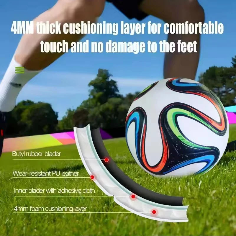2026 Hochwertiger Fußball Offizielle Größe 5 PU-Material Nahtlos Verschleißfest Spieltraining Fußball Futbol Voetbal Bola