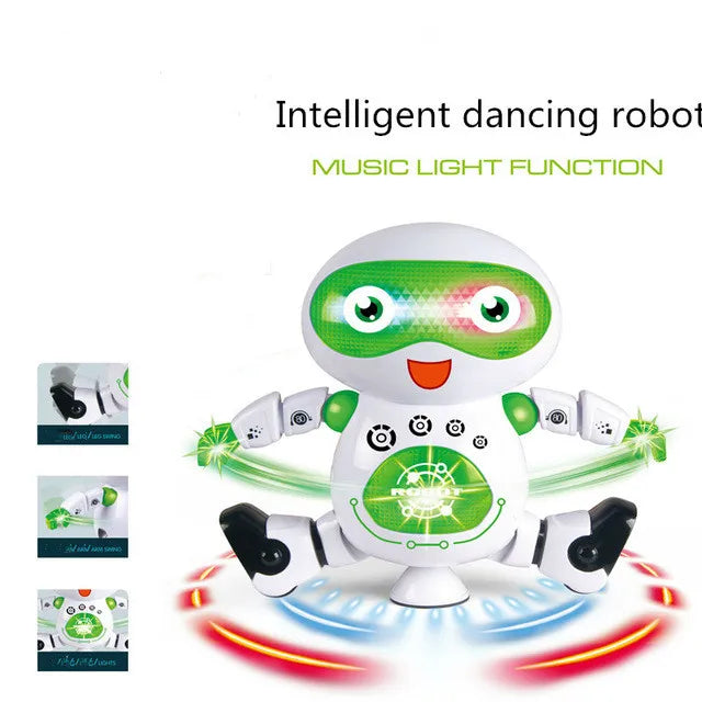 Jouets Robots Dansants Rotatifs pour Enfants avec Musique Lumière LED Jouets Électroniques Marcheurs pour Garçons Filles Cadeau d'Anniversaire Noël
