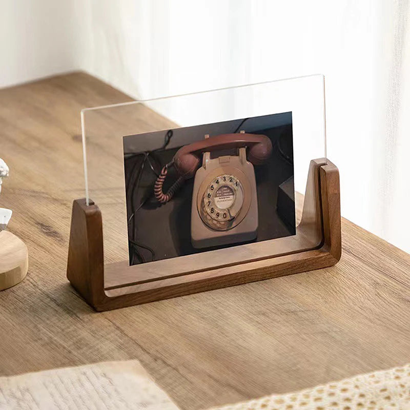 1pc Picture Frame 6 Inch Wooden Kpop Idol Photo Display Wedding Party Picture Holder Desktop Office Photo Decor Card Holder