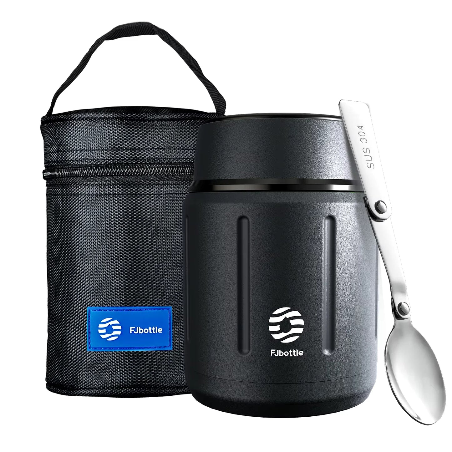 Fjbottle Thermos Alimentaire 500ml, Pot Alimentaire Isotherme en Acier Inoxydable 316 avec Cuillère, Boîte à Déjeuner pour Enfants