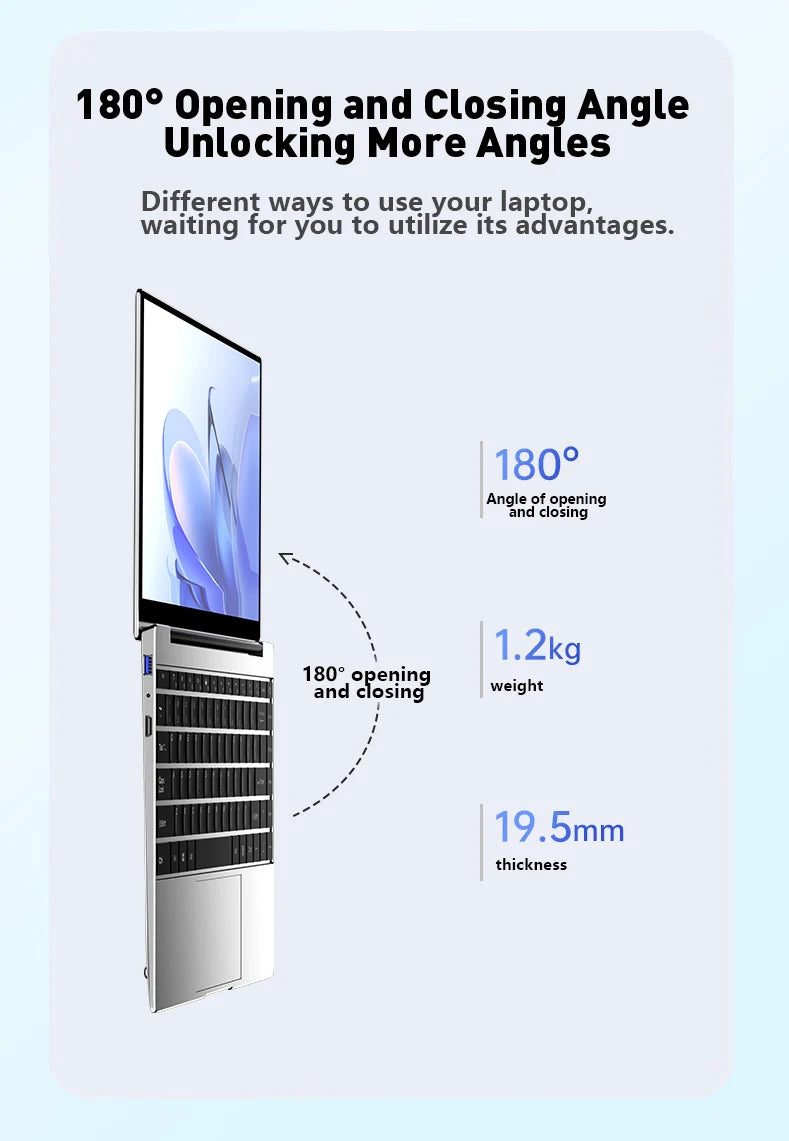 LENO 14.1"Laptop 16GB RAM 2TB SSD Windows 11 Intel N3700 Ultra Slim Notebook Gamer 1920*1080  Display Office Study Computer PC