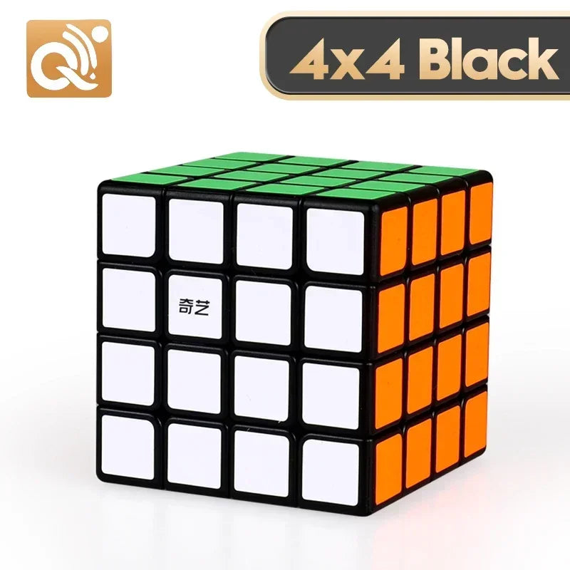 QIYI Cube Magique Vitesse 2x2 3x3 4x4 5x5 6x6 7x7 Autocollants Noirs Casse-tête Cube Magique Jouets Éducatifs Enfants