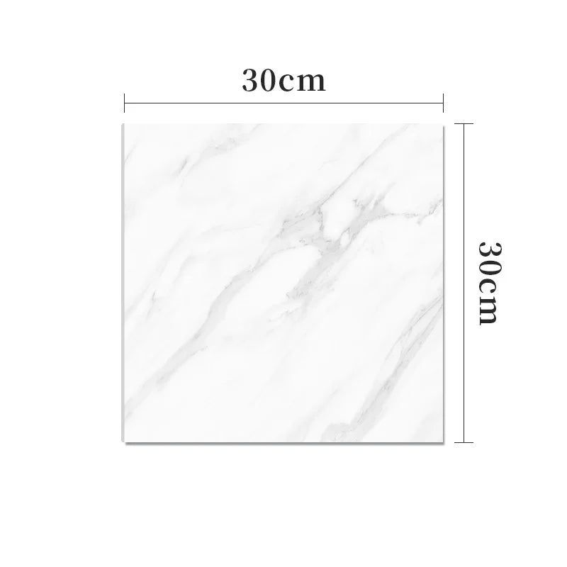 Simulated Thick Marble Tile Wall Sticker PVC Waterproof Self-adhesive Living Room Toilet Kitchen Home Floor Sticker