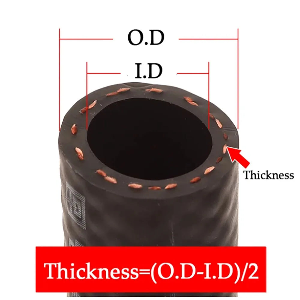 Tuyau de durite de voiture en caoutchouc résistant à l'huile diesel essence 4 5 6 8 10 12 13 14 16 19 22 25mm de diamètre, tube de tuyau de carburant en caoutchouc NBR flexible