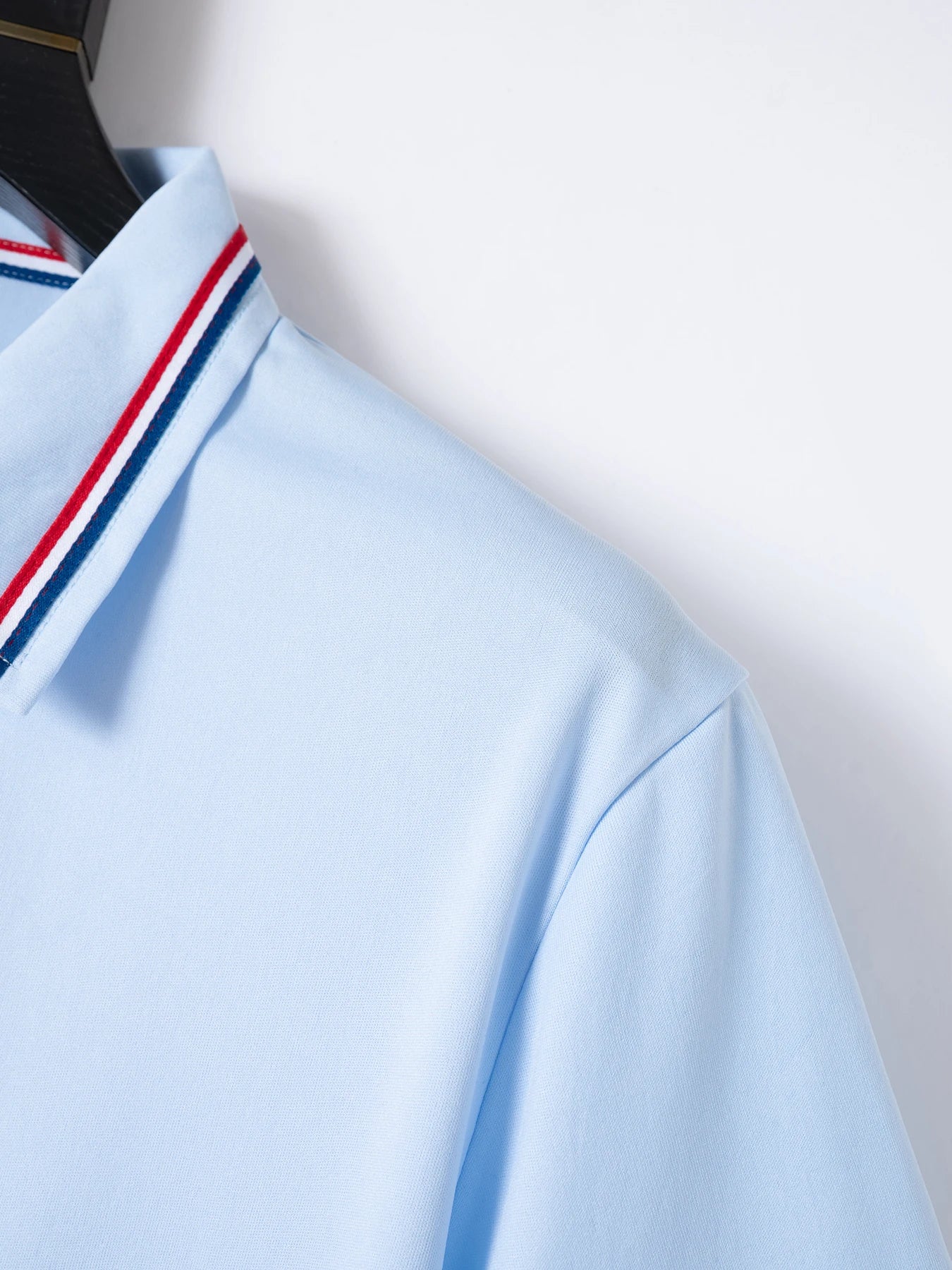 Men's Quick-Drying Solid Color Polo Shirt Summer Elastic Collared Short-Sleeved Sports T-Shirt for Active Wear