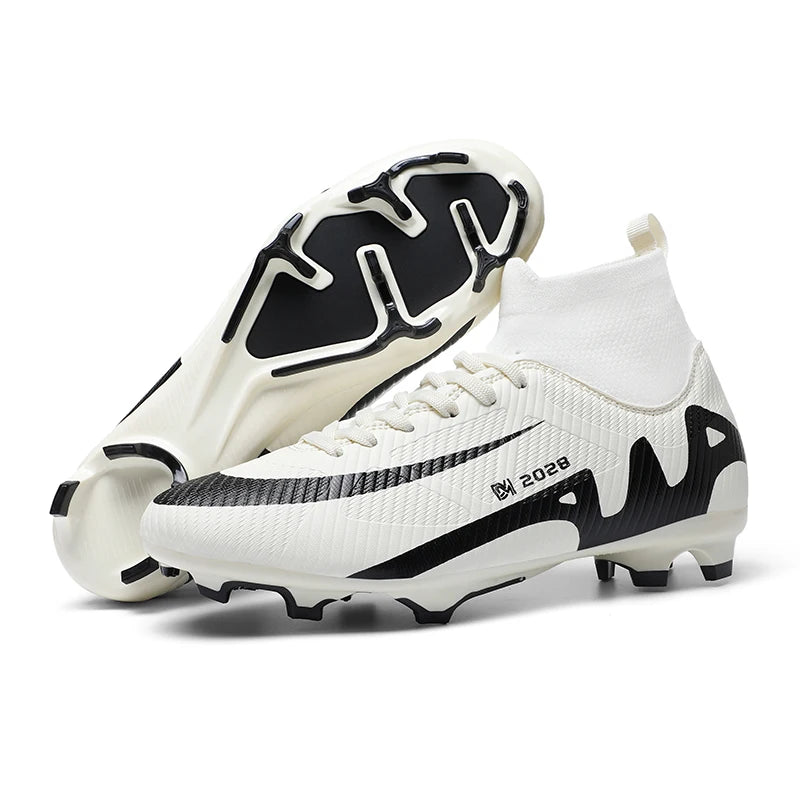 Chaussures de football roses tendance pour hommes, légères et professionnelles, chaussettes intégrées, chaussures de football pour hommes, antidérapantes, originales, baskets de football pour l'extérieur