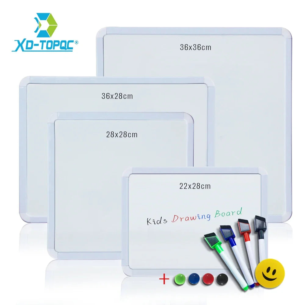 4 Stile magnetische Whiteboard 1pc PVC Rahmen Nachricht Whiteboard für Kühlschrank Rundecke Dekoration Nachricht Zeichentafel für Notizen