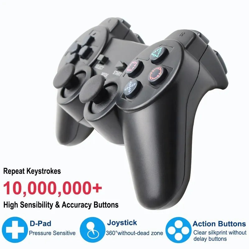 Hot Sale Wireless Gamepad for PS2 Controller for Playstation 2 Console Joystick 2.4G Double Vibration Shock Joypad USB PC Game