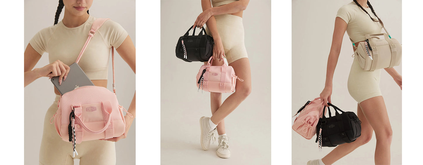 BAGSMART Boston Tasche für Damen, Mini-Reisetasche, Umhängetasche, wasserdicht, mit Nassfach, für Fitnessstudio, Reisen, Alltag, Strand, Wochenendausflug
