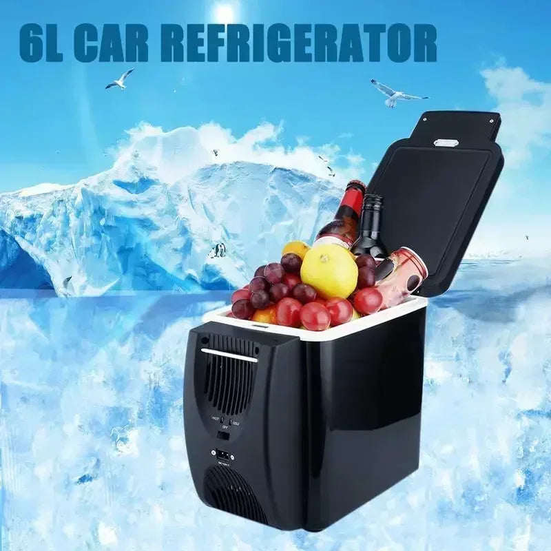 Tragbarer 12V Auto-Kühlschrank Gefrierschrank Heizung Kühlbox Reisekühlschrank 6L Mini Auto Gefrierschrank Kühler Wärmer Elektrischer Kühlschrank Amag